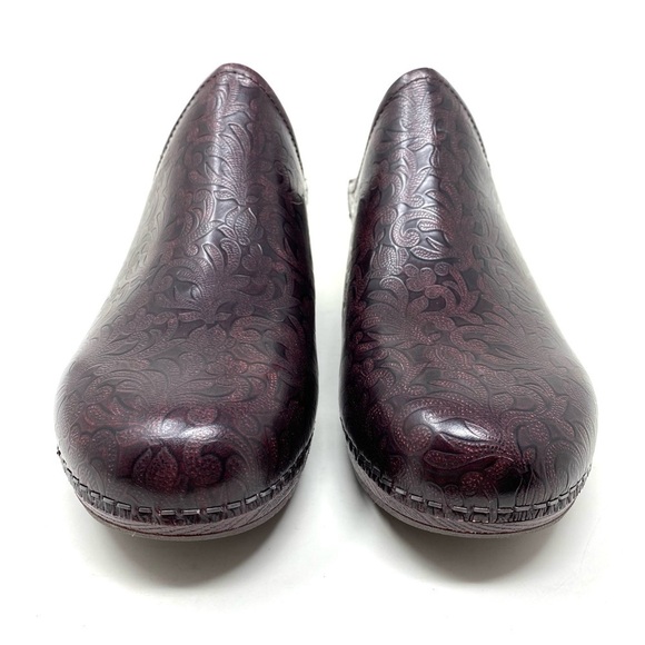 Dansko Melody Mahogany Tooled Clog - Picture 3 of 7